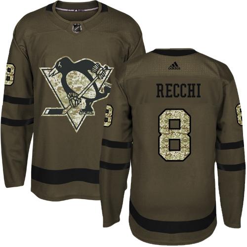 Adidas Penguins #8 Mark Recchi Green Salute to Service Stitched NHL Jersey
